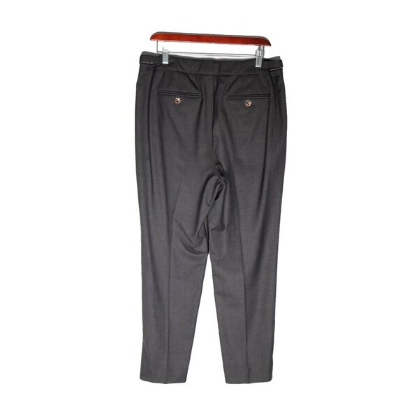 Kit and Ace Women Size US8 Gray Pleated Trouser Tapered Leg Crop Wool Knit Pant - Picture 6 of 7